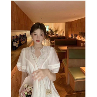 🤍💛🤍White button Lace dress🤍💛🤍ป้ายypy