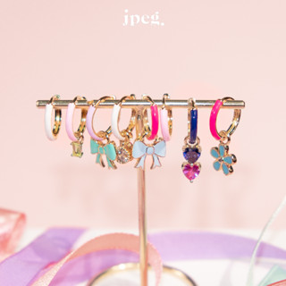 colorful hoop earring (enamel) เฉพาะห่วงเปล่า