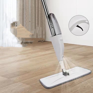 ไม้ถูพื้นสเปรย์ Spray Mop ไม้ม๊อบ Lazy Mop ไม้ถูพื้นแบบสเปรย์ Flat Mop มีที่ฉีดน้ำ หมุนได้ 360 องศ