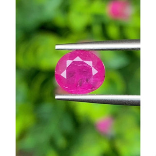 พลอย ทับทิม พม่า (Burmese Ruby Sapphire) 1.20 กะรัต พร้อมใบเซอร์ พลอยแท้ อัญมณีมงคลประจําวันเกิด เครื่องประดับพลอย