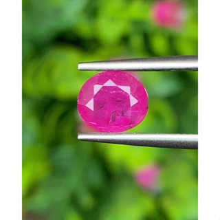 พลอย ทับทิม พม่า (Burmese Ruby Sapphire) 1.20 กะรัต พร้อมใบเซอร์ พลอยแท้ อัญมณีมงคลประจําวันเกิด เครื่องประดับพลอย