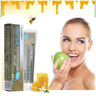 Healthy Care Propolis Toothpaste Natural Oral Protection Minty Taste Sensitive Relief 120gยาสีฟันพร็อพโพลิสจากออสเตรเลีย