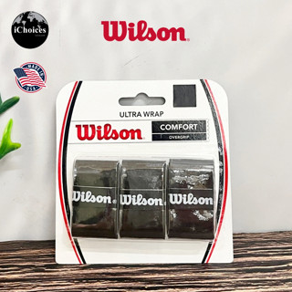 [WILSON] Ultra Wrap Comfort Overgrip - Black  กริ๊ป พันด้ามเทนนิส และด้ามแบดมินตัน เทนนิส