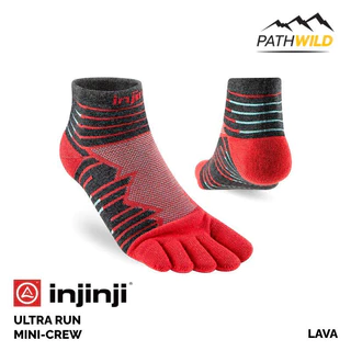 INJINJI ULTRA RUN MINI-CREW COOLMAX ถุงเท้าแยกนิ้ว เหมาะกับการวิ่ง การออกกำลังกายที่หนักหน่วง หรือใส่ในชีวิตประจำวัน