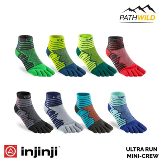 INJINJI ULTRA RUN MINI-CREW COOLMAX ถุงเท้าแยกนิ้ว เหมาะกับการวิ่ง การออกกำลังกายที่หนักหน่วง หรือใส่ในชีวิตประจำวัน