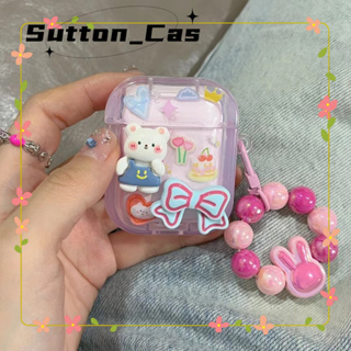 ❤️ส่งของขวัญ❤️ เคสแอร์พอด 1 2 หมีน้อย การ์ตูน กราฟฟิตี เคส AirPods 3 pro แฟชั่น น่ารัก case for AirPod Pro2 AirPods gen2