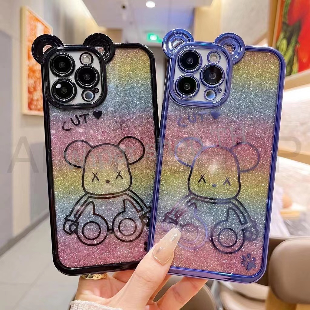 ส่งจากไทย เร็ว1-2วัน case หมีรุ้ง เคสโทรศัพท์ ip i13 i13pro i13promax i14 i14promax หมีรุ้ง สีสันสดใส