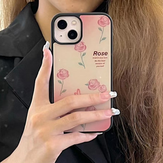 🎁ส่งของขวัญ🎁เคสไอโฟน 11 13 12 Pro Max ดอกกุหลาบ เคส for ไอโฟน14 pro max soft case Iphone