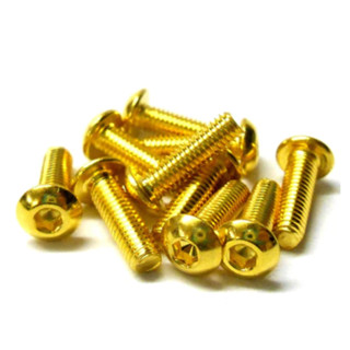 Yeah racing M3 X 10MM 3 X 10 INNER HEXAGON SOCKET KEY BUTTON SCREW 10 METRIC THREAD GOLD SHP-310GD