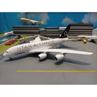 โมเดลเครื่องบิน Phoenix [04512] 1:400 Lufthansa A380 D-AIMO Star Alliance Livery