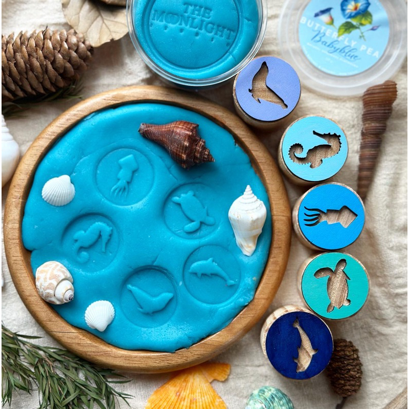UNDER THE SEA WOOD STAMP SET