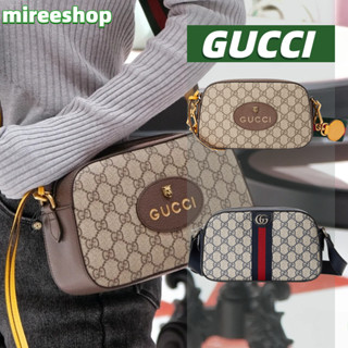 🍒กุชชี่ Gucci กระเป๋า Neo Vintage GG Supreme Messenger Bag