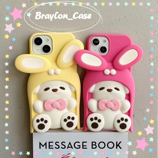 🌷Braylon🌷ขอบเต็ม ป้องกันการหล่น iphone 11 14 pro max รุ่นคู่ ความคิดสร้างสรรค์ การ์ตูน สีชมพู case for iPhone 12 13