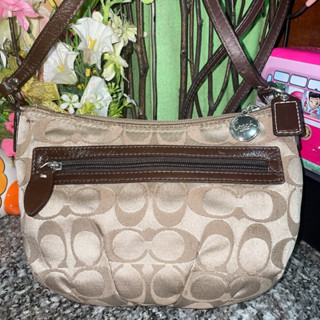 กระเป๋าสะพาย Crossbody Coach แท้ 8”  สีน้ำตาล