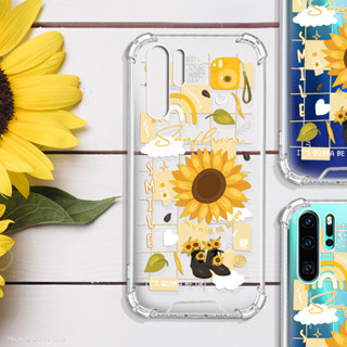 เคสใส ดอกทานตะวัน รุ่น Huawei (หัวเว่ย)ดอกเหลือง ทานตะวัน