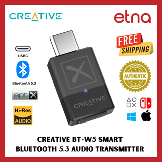 Creative BT-W5 Smart Bluetooth 5.3 Audio Transmitter with aptX Adaptive