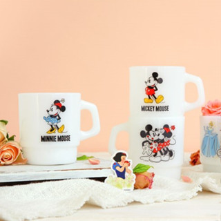 ( พร้อมส่ง ) Disney Vintage Cream Glass Limited Ediotion Vol.3