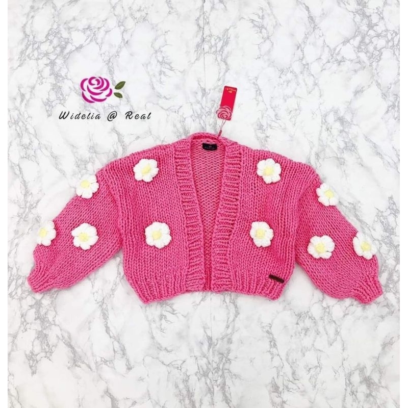 🎀🎀New!! 🧸🧸 งานนำเข้าคัดงานดี ผ้ามีน้ำหนัก งานป้ายWideria@Real Free Size เสื้อคลุมดอก 3D🎉🎉