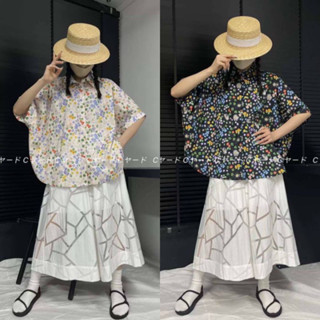 📌ทักก่อนสั่ง📌 เสื้อคอปกแขนสั้น ทรงปีกค้างคาว oversize อก66” Cyard