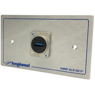 AMW-USB-01P ชุดเพลทแอมฟีนอล Amphenol Audio / Video Outlet Panel for USB 1 Port With Connector USB