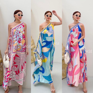 Maynita - (ใส่โค้ด WYGCRX ลด 65) One shoulder maxi dress เดรสไหล่เดี่ยวยาว