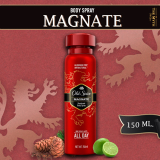 *ลด45.-ใส่โค้ด N2V2SQ* Old Spice Body Spray กลิ่น Magnate 150ml หอมอบอุ่น หรูหรา น่าดึงดูด ดั่งแม่เหล็ก