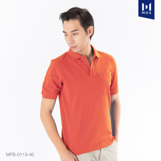 เสื้อโปโลชายมีกระเป๋า SIZE M ผ้าคอตตอน MOS CLASSIC POLO T-SHIRT รุ่น MPB-0113 PROMOTIONS