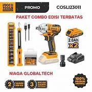INGCO Combo KIT COSLI23011 (บล็อกไร้สาย CIWLI2038 + โคมไฟHWLI35261 + ชุดลูกบล็อก 1/2") 20V/2.0Ah. BL Motor
