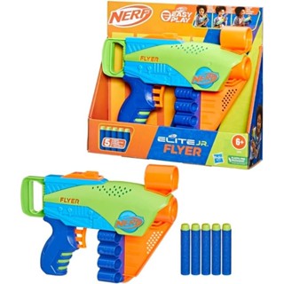 Nerf Elite Junior Flyer, Easy Play Dart Blaster Gun with 5 Nerf Elite Darts ปืนเนิร์ฟ