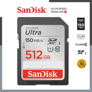 SanDisk Ultra SD Card SDXC UHS-I Memory Card 64GB 128GB 256GB 512GB C10 U1 Full HD (SDSDUNB_GN6IN) เอสดีการ์ด กล้องDSLR