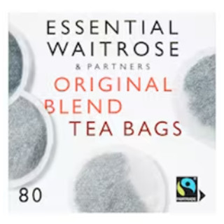 Essential Waitrose Original Blend Tea Bags 250g.อาหาร เครื่องดื่ม ชาซอง