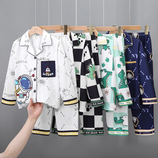 พร้อมจัดส่งในไทย ชุดนอนเด็กพรีเมี่ยมลายจรวดการ์ณตูนผ้าcotton…