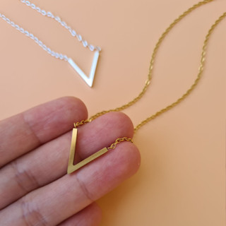 (WELRY.acc) พร้อมส่ง สร้อยคอสแตนเลส รุ่น slim V