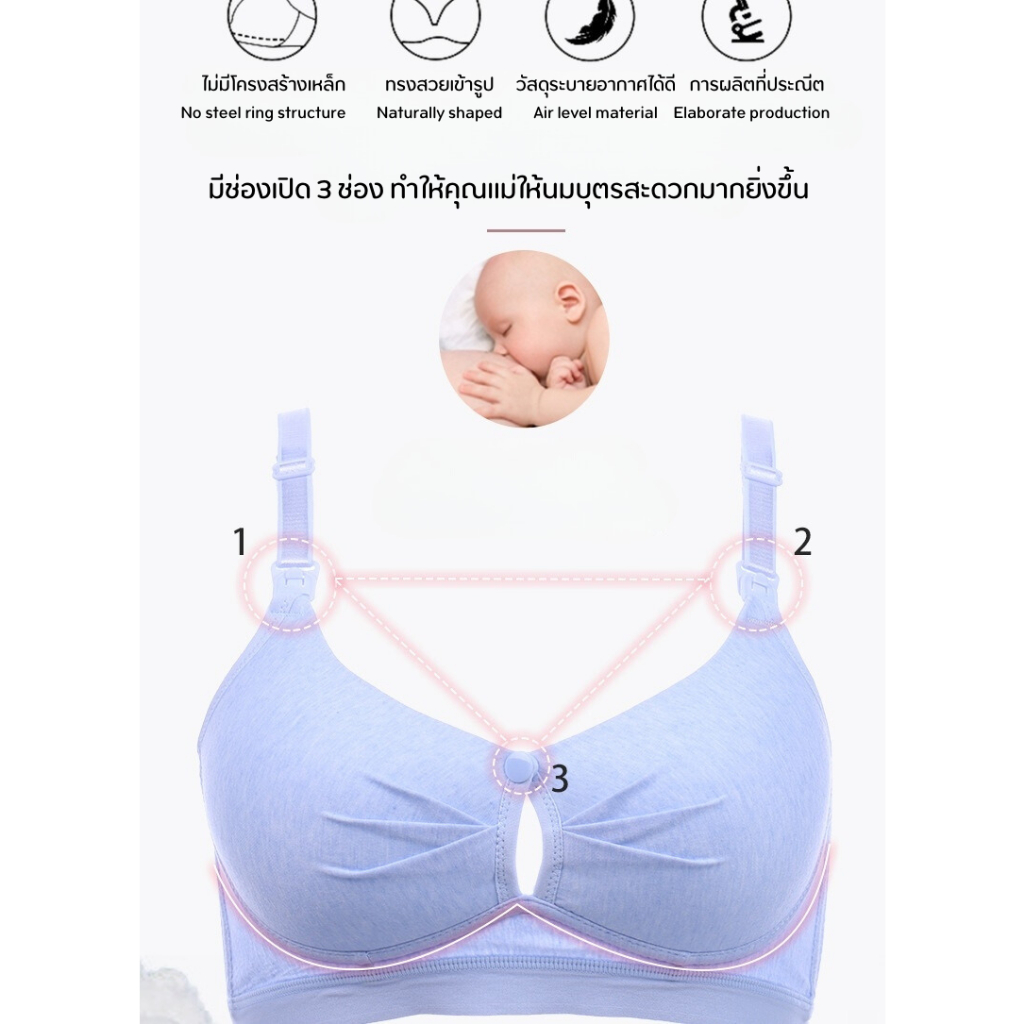 👙เสื้อในให้นม ทรง 3D 👙 ทรงสวย เก็บเนื้อ เปิดให้นมได้ 2 แบบ (+เพิ่ม 1 ไซส์ จากปกติ)