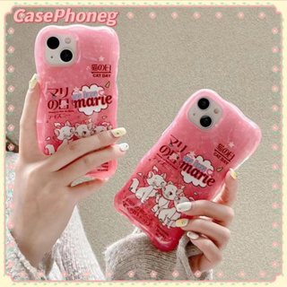 🍑CasePhoneg🍑ป้องกันการหล่น ขอบเต็ม iPhone 11 14 pro max การ์ตูน ลูกแมว สาวน่ารักหัวใจ หวานสวย case for iPhone 12 13