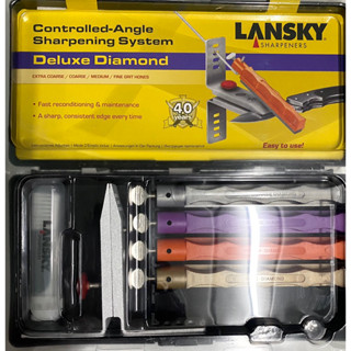 Lansky อุปกรณ์ลับมีดแบบตั้งองศาได้ รุ่น 4 Stone Deluxe Diamond (LKDMD)