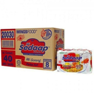 Sedaap บะหมี่เผ็ดเกาหลี บะหมี่กึ่งสำเร็จรูป 1 ลัง 40 ซอง (มี 8 แพ็ค)