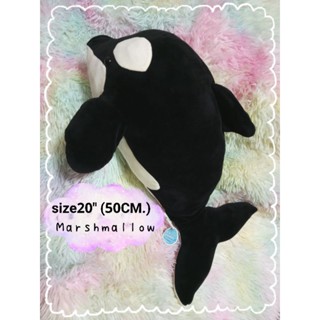 Killer Whale Plush (Marshmallow) ตุ๊กตาวาฬเพชรฆาต เนื้อมาชเมลโล่ 💙 วาฬออก้า