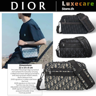 ดิออร์👜Dior SAFARI Men/Shoulder Bags ผู้ชาย/กระเป๋าสะพายไหล่/กระเป๋าสะพายข้าง/กระเป๋ากล้อง 1