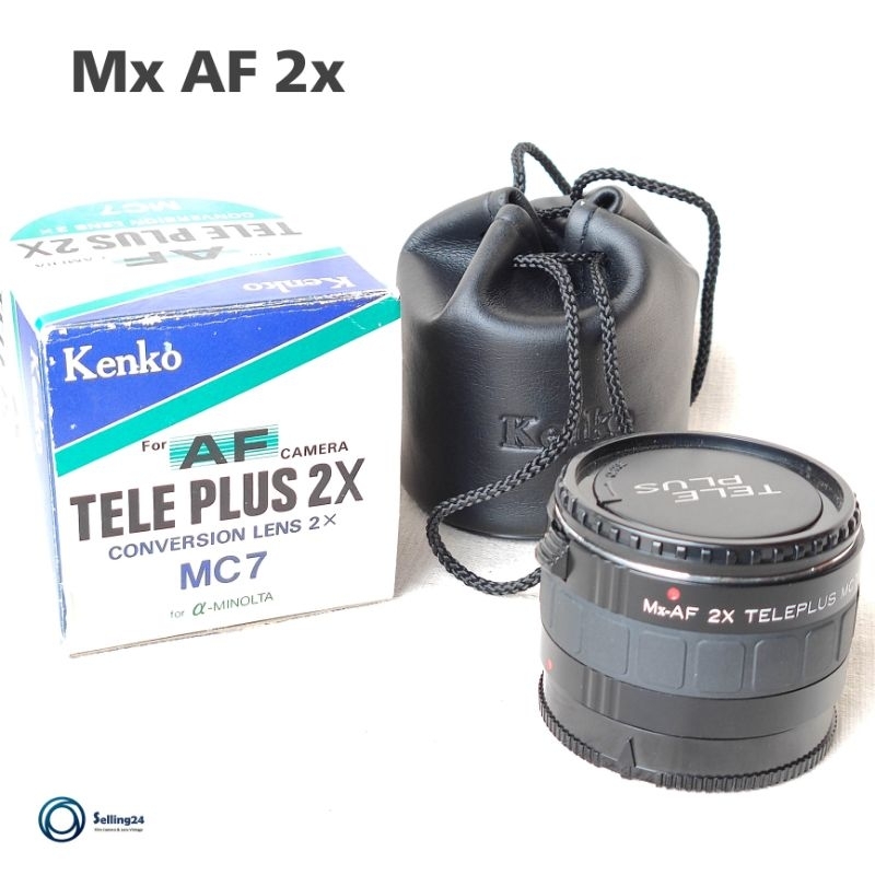 Adapter ยี่ห้อ Kenko  Mx-AF Teleplus 2x. MC7 เพิ่มระยะสองเท่าMount A (minolta) พร้อมฝาปิด และซองหนัง งานกล่อง