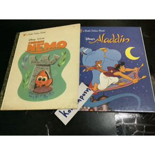 หนังสือเด็ก มือสอง,หนังสือภาษาอังกฤษ Disney Pixar finding Nemo a little golden book,Disney’s Aladdin