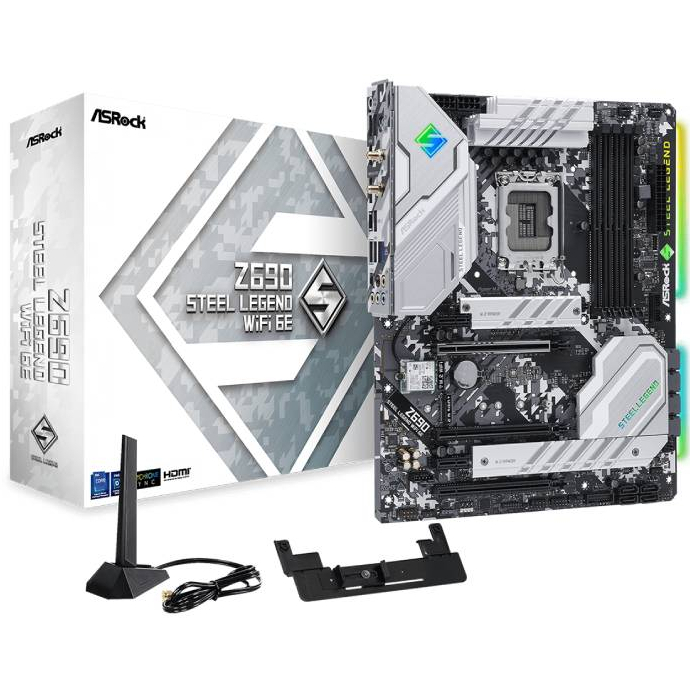 ASRock Mainboard Z690 Steel Legend WiFi 6E DDR4 LGA-1700