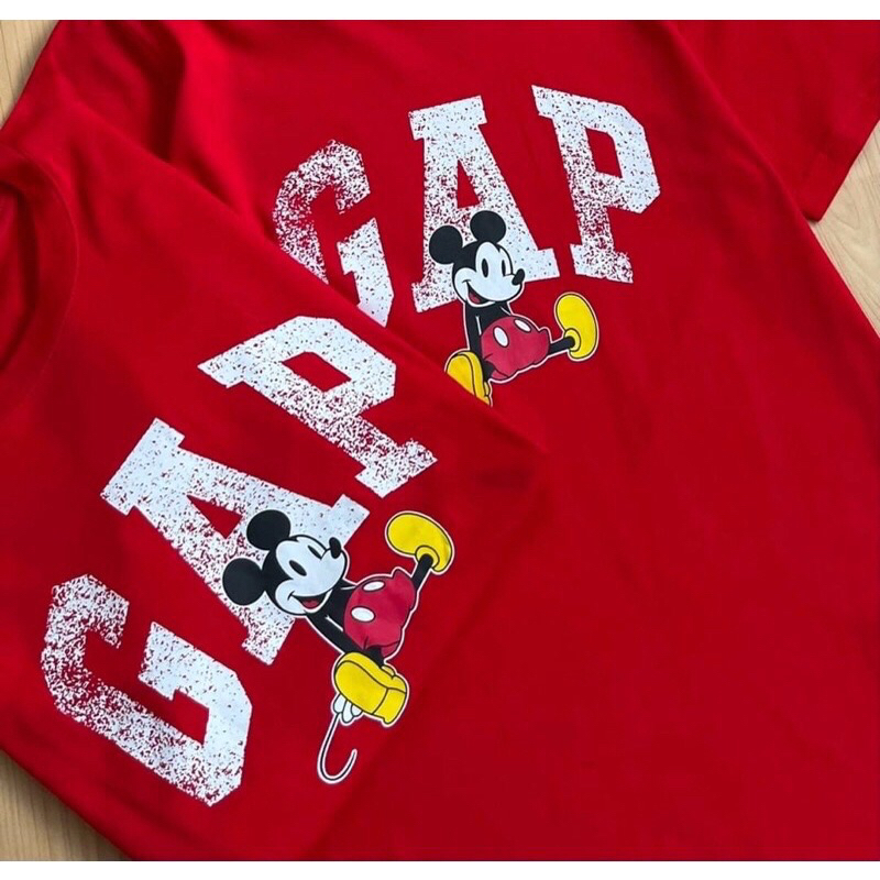 TSMWGP2. เสื้อยืดคอกลมแขนสั้น GAP ใส่สบาย ผ้ายืด สกรีนโลโก้น่าอก - รูปที่ 4