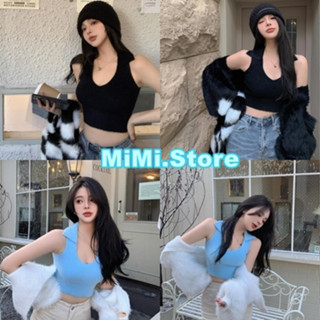 MiMi ✨พร้อมส่ง✨ เสื้อครอปคอวี ผ้านิ่มใส่สบาย ได้ลุคเซ็กซี่น่ารักสุดๆ