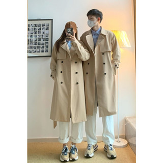 🌹1388🔥พร้อมส่ง ส่งออกจากไทย Trench coat มีสายคาดเอว เสื้อโค้ท โค้ทวูล บุนวม เสื้อกันหนาว ชุดไปต่างประเทศอุปกรณ์ กันหนาว