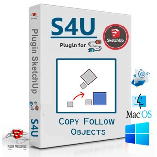 [E39] S4U Copy Follow Objects 2.1.0 ( ปลั๊กอิน คัดลอกตามวัตถุ ) | Plugin for Sketchup 2017-2023 | Extensions