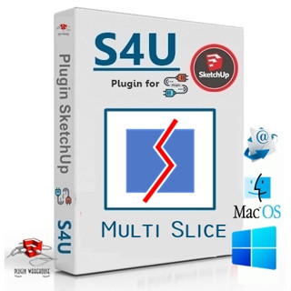 [E34] S4U Multi Slice 3.1.0 (ปลั๊กอิน ตัด แยก วัตถุหลายชิ้น) Plugin for Sketchup 2017-2023 | Extensions