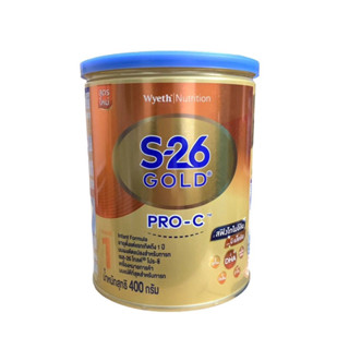 S-26 Gold SMA PRO-C สูตร 1 เอส-26 โกลด์ เอส เอ็ม เอ โปรซี ขนาด 400 กรัม 1 กระป๋อง นมสำหรับเด็กผ่าคลอด