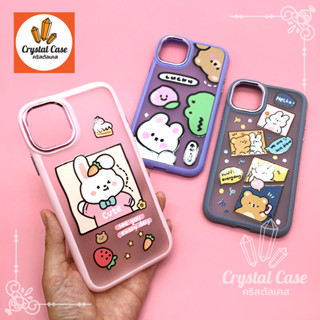 7+ 11 เคสนิ่ม TPU กันเลนส์กล้องเงา ด้านหลังขุ่นพิมพ์ลายการ์ตูน