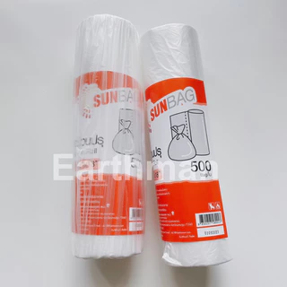 ❤️ ใช้ดี !!!❤️ถุงม้วนปรุ ม้วนละ 500 ใบ ตราSUNBAG ใช้ใส่ผัก ผลไม้ เนื้อสัตว์ มีรอยปรุฉีกง่าย_Earthman